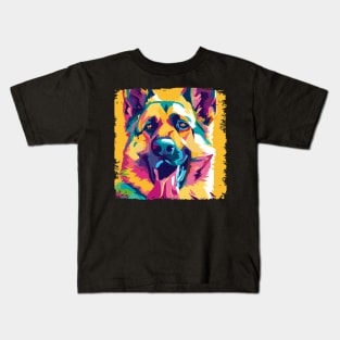 German Shepherd Dog Pop Art - Dog Lover Gifts Kids T-Shirt
